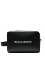 Off-White trousse de toilette Quote en cuir - Noir - thumbnail