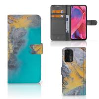 OPPO A54 5G | A74 5G | A93 5G | Bookcase | Marble Blue Gold
