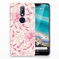 Nokia 7.1 | TPU Case | Pink Flowers
