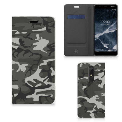 Nokia 5.1 (2018) | Hoesje met Magneet | Army Light