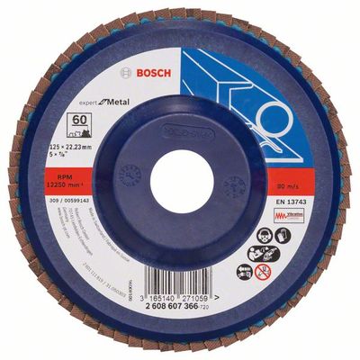 Bosch Accessoires 1 Lamellenschijf 125 , Expert for Metal recht, kunststof, 60 - 2608607366