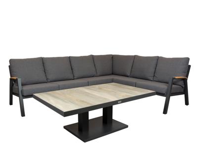 Qopps Ymabo loungehoek met Camos verstelbare tuintafel