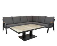 Qopps Ymabo loungehoek met Camos verstelbare tuintafel