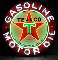 Texaco Nieuw Design Neon Verlichting 65 x 65 cm - thumbnail