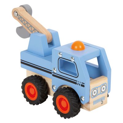 Small Foot houten sleepwagen blauw