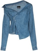 RTA Lizbeth asymmetric denim shirt - Bleu