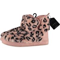 Apollo Dames hoge pantoffels/sloffen luipaard print - roze - maat 37-38