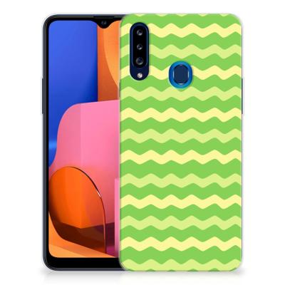 Samsung Galaxy A20s | TPU bumper | Waves Green