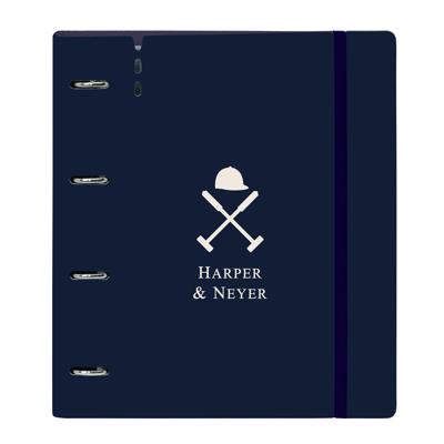 Ringmap Harper & Neyer Marineblauw 27 X 32 X 4 cm