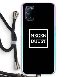 Negenduust black: Oppo A72 Transparant Hoesje met koord