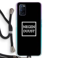 Negenduust black: Oppo A72 Transparant Hoesje met koord