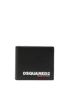 DSQUARED2 portefeuille pliant à logo embossé - Noir