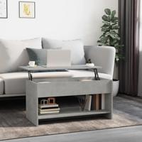 Salontafel 102x50x52,5 cm bewerkt hout betongrijs