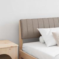 Gestoffeerd hoofdbord Taupe 200 cm Massief grenenhout Gestoffeerd hoofdbord Taupe 200 cm Massief grenenhout