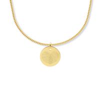 Gepersonaliseerde vingerafdruk duo hart ketting - 14K GOUD - Goud - Gourmet chain + €60,00