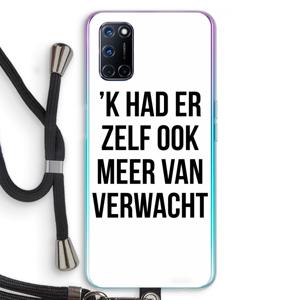 Meer verwacht: Oppo A72 Transparant Hoesje met koord