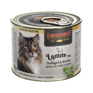 Leonardo Superior Natvoer - Lam met Gevogelte & Pompoen - 6 x 200 g