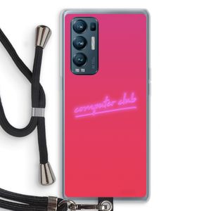 Vice Glow: Oppo Find X3 Neo Transparant Hoesje met koord