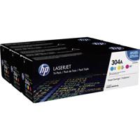 HP Toner 304A Origineel Combipack Cyaan, Magenta, Geel 2800 bladzijden CF372AM