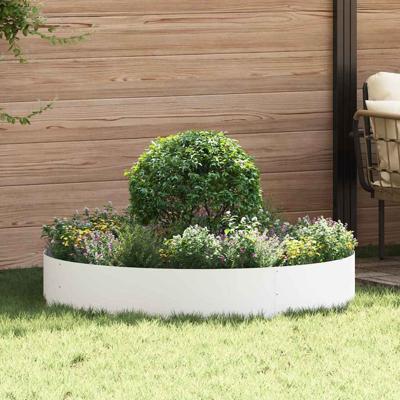 Tuin Bloempot Wit 120 x 120 x 20 cm Staal