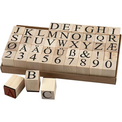 Creativ Company Stempels, afm 20x20 mm, ca. 15 mm, 45 stuk/ 1 doos