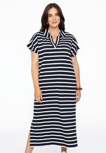 Yoek Jurk met kraag | Blauw | Maat 42/44