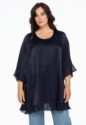 Yoek Wijde blouse | Blauw | Maat 54/56