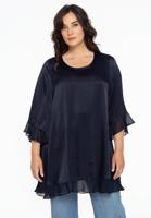 Yoek Wijde blouse | Blauw | Maat 54/56
