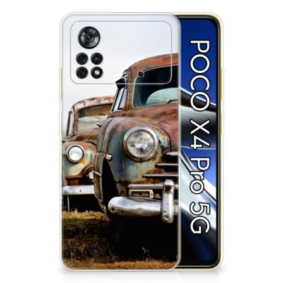 Xiaomi Poco X4 Pro 5G | Siliconen hoesje | met foto Vintage Auto