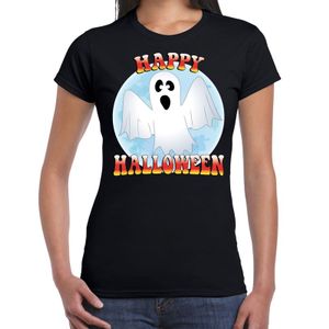 Happy Halloween horror spook shirt zwart voor dames 2XL  -