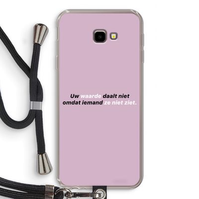 uw waarde daalt niet: Samsung Galaxy J4 Plus Transparant Hoesje met koord