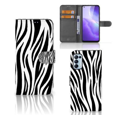 OPPO Find X3 Lite | Telefoonhoesje | Met pasjeshouder | Zebra