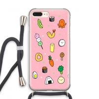 Happy bento friends: iPhone 8 Plus Transparant Hoesje met koord