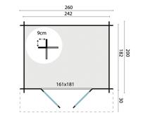 Blokhut - Tuinhuis Robert | 28 mm | vuren groen geïmpregneerd