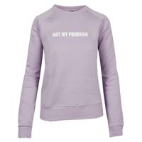 Mondoni Not my problem sweater lila maat:l