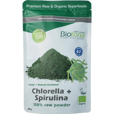Biotona Chlorella & spirulina raw powder bio Biotona Chlorella & spirulina raw powder bio