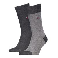 Tommy Hilfiger Sokken Heren Birdseye 2-pack Antraciet-39/42