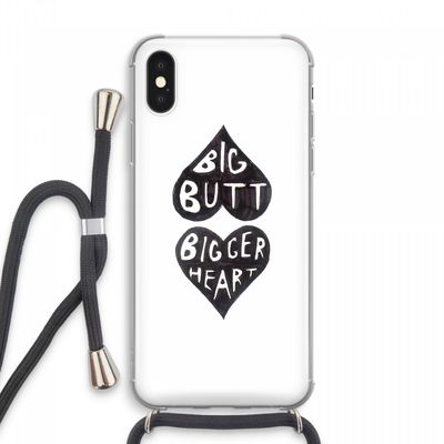 Big butt bigger heart: iPhone XS Max Transparant Hoesje met koord