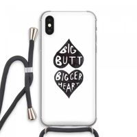 Big butt bigger heart: iPhone XS Max Transparant Hoesje met koord