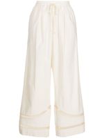 Muller Of Yoshiokubo pantalon de jogging à découpes - Blanc