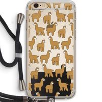Alpacas: iPhone 6 PLUS / 6S PLUS Transparant Hoesje met koord