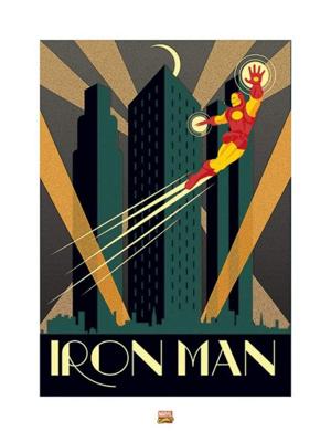 Kunstdruk Marvel Deco Iron Man 60x80cm