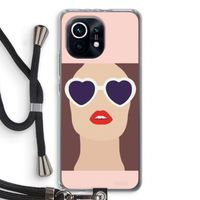 Red lips: Xiaomi Mi 11 Transparant Hoesje met koord