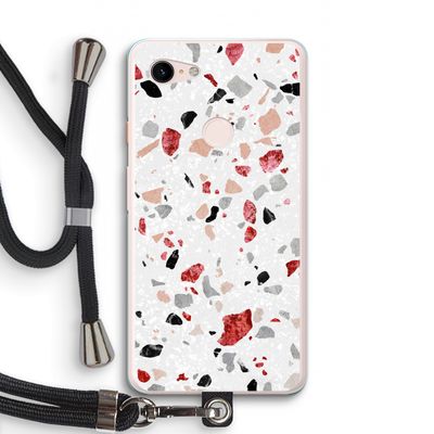 Terrazzo N°12: Pixel 3 XL Transparant Hoesje met koord
