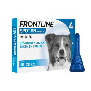 Frontline Spot On 2 Medium Hond Medium - Anti vlooien en tekenmiddel - 4 pip