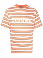 Études Studio t-shirt rayé à logo imprimé - Orange - thumbnail