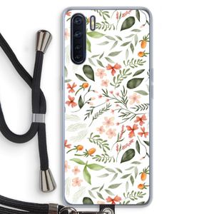 Sweet little flowers: Oppo A91 Transparant Hoesje met koord