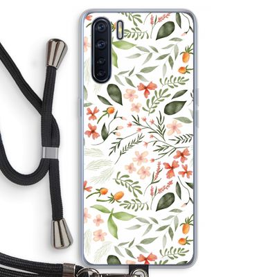 Sweet little flowers: Oppo A91 Transparant Hoesje met koord