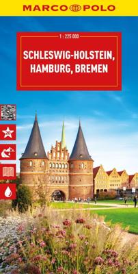 Wegenkaart - landkaart D1 Schleswig - Holstein Hamburg Bremen | Marco Polo Wegenkaart - landkaart D1 Schleswig - Holstein Hamburg Bremen | Marco Polo
