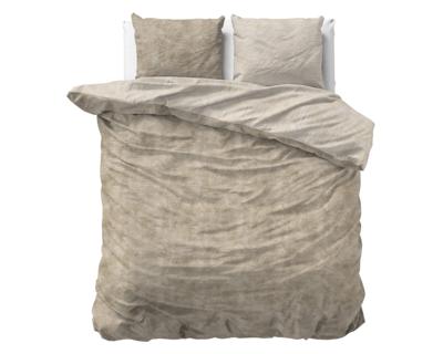 Sleeptime Flanel Washed Cotton Taupe 200 x 200/220 cm